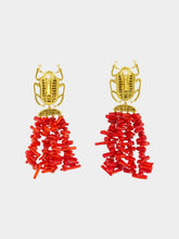 Begüm Khan Gold-Plated Pharaoh Earrings in Corsica Coral and Turquoise