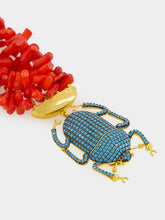 Begüm Khan Gold-Plated Pharaoh Earrings in Corsica Coral and Turquoise