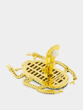 Begüm Khan Gold-Plated Pharaoh Earrings in Turquoise Blue