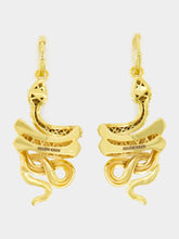 Begüm Khan Gold-Plated Serpentino Hoop Earrings in Black