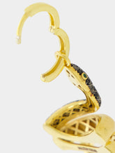 Begüm Khan Gold-Plated Serpentino Hoop Earrings in Black