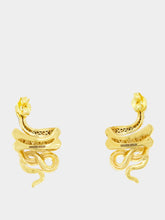 Begüm Khan Gold-Plated Serpentino Earrings in Black