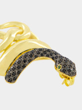 Begüm Khan Gold-Plated Snake Earrings in Black