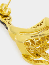 Begüm Khan Gold-Plated Snake Earrings in Black