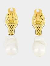 Begüm Khan Gold-Plated Shahmaran Earrings with Pearls