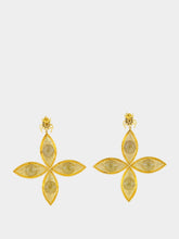 Begüm Khan Crystal and Navy Scarab Horus Earrings