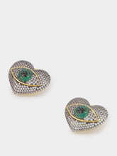 Begüm Khan Occhio del Amore Earrings with Green Stones