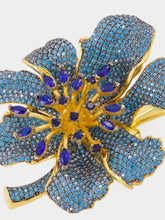 Begüm Khan Light Blue and Navy Iris Maggiore Earrings