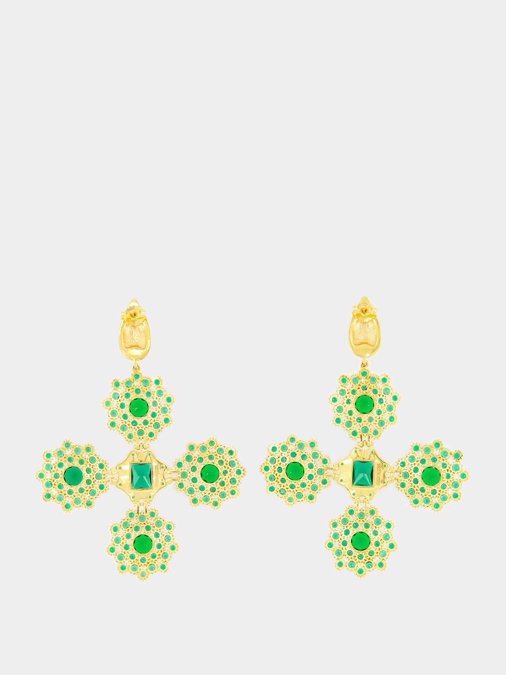 Queen of Hearts Green Earrings