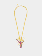 Begüm Khan Gold-Plated Burgundy Lobster Necklace