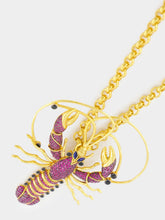 Begüm Khan Gold-Plated Burgundy Lobster Necklace