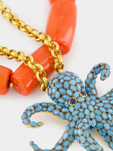 Begüm Khan Gold-Plated Octopus Necklace with Coral