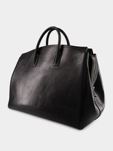 Givenchy Black Leather Travel Bag with Silvery Hardware