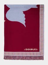 La DoubleJ Bordeaux Dove Wool and Cashmere Blanket