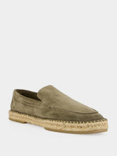 Aurélien Pistachio Beachside Suede Espadrille Loafers