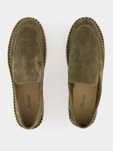 Aurélien Pistachio Beachside Suede Espadrille Loafers