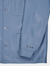 Givenchy Leather Overshirt in Grey Blue