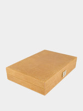 Hector Saxe Paris Amber Medium Alligator Backgammon Set