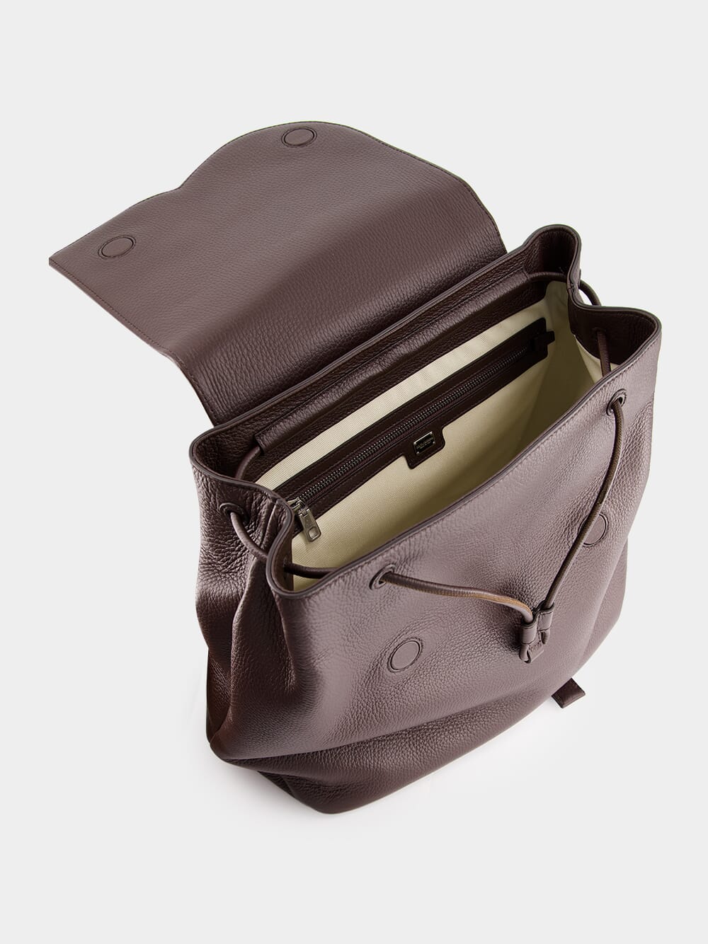 Brown Deerskin Logo Backpack