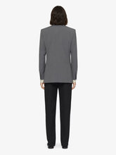 Givenchy Grey Slim Fit Wool Jacket with 2G Clip
