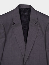 Givenchy Grey Slim Fit Wool Jacket with 2G Clip