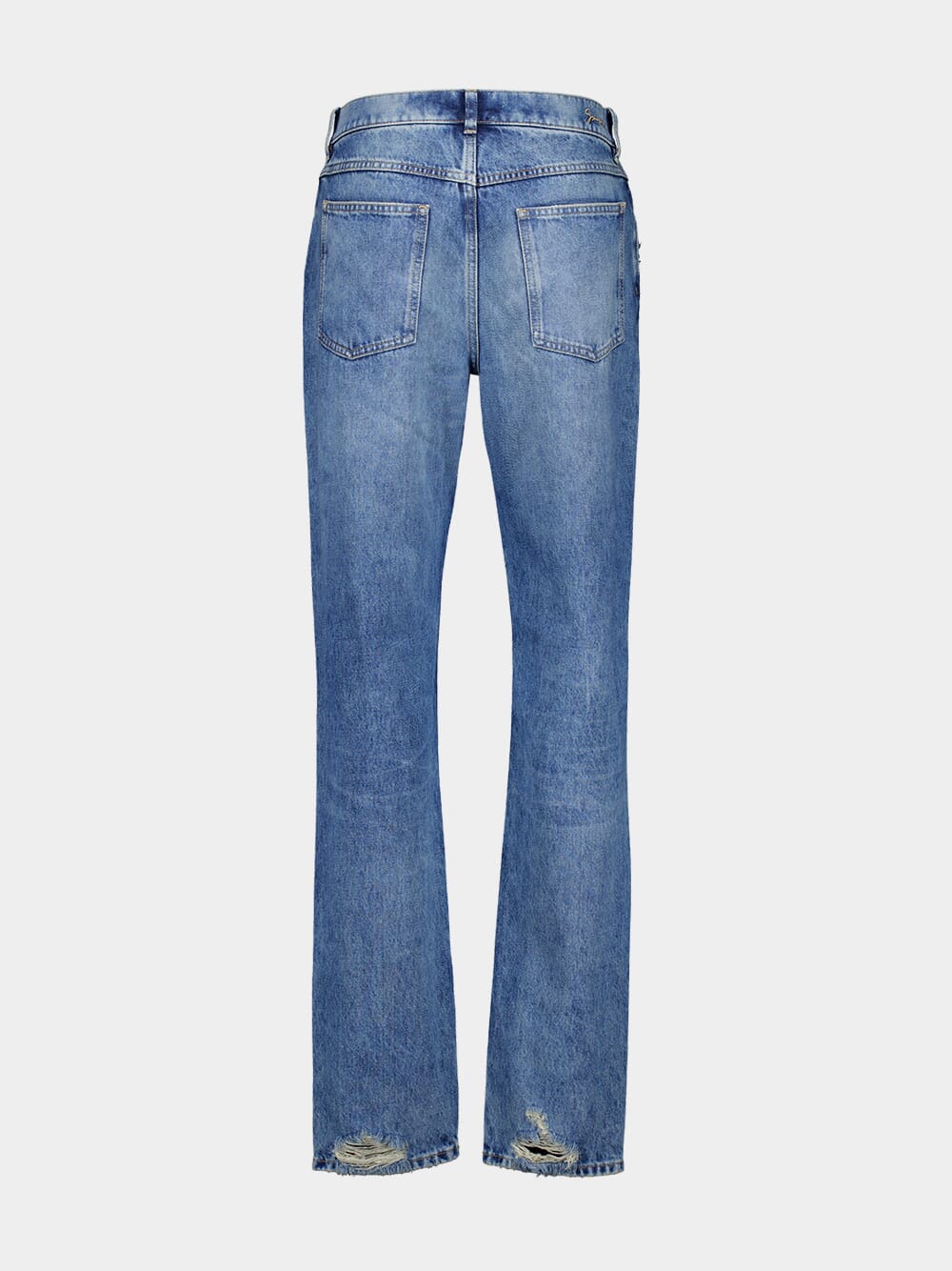 Ocean Blue Slim Fit Jeans in Washed Denim