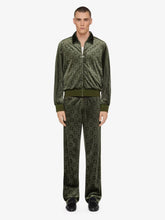 Givenchy Green Monogram Velvet Jogger Pants