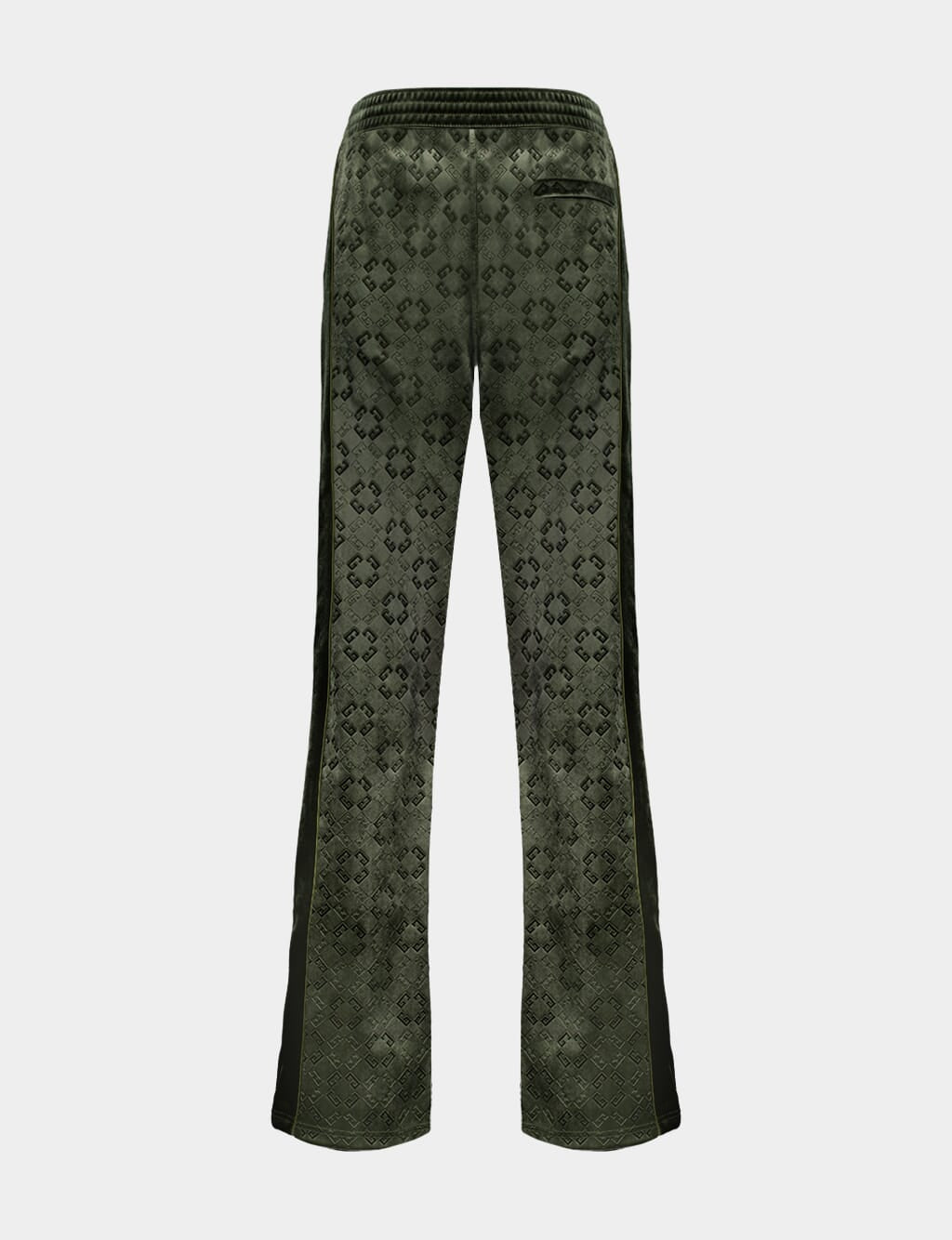 Green Monogram Velvet Jogger Pants