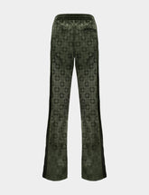 Givenchy Green Monogram Velvet Jogger Pants