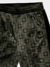 Givenchy Green Monogram Velvet Jogger Pants