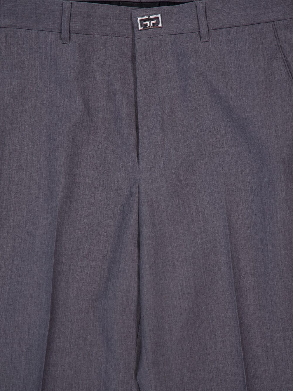 Medium Grey Slim-Fit Wool Tailored Pants