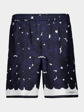 Givenchy Dark Navy Silk Floral Shorts