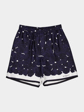 Givenchy Dark Navy Silk Floral Shorts