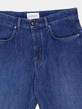 Givenchy Medium Blue Shadow Washed Straight Jeans