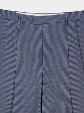 Givenchy Blue Checked Double Pleat Bermuda Shorts