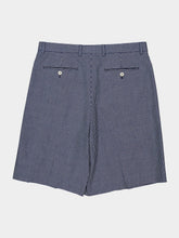 Givenchy Blue Checked Double Pleat Bermuda Shorts