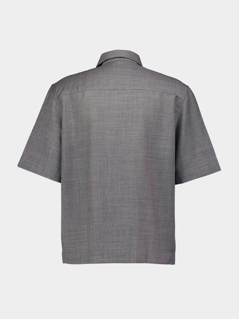 Grey Wool Zipped Shirt