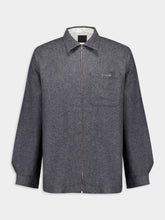 Givenchy Grey Wool Zipped Shirt
