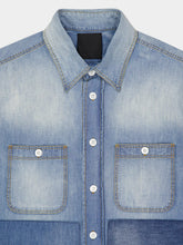 Givenchy Blue Patchwork Denim Shirt