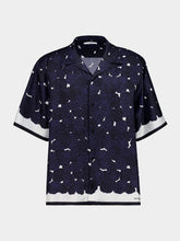 Givenchy Dark Navy Silk Floral Shirt