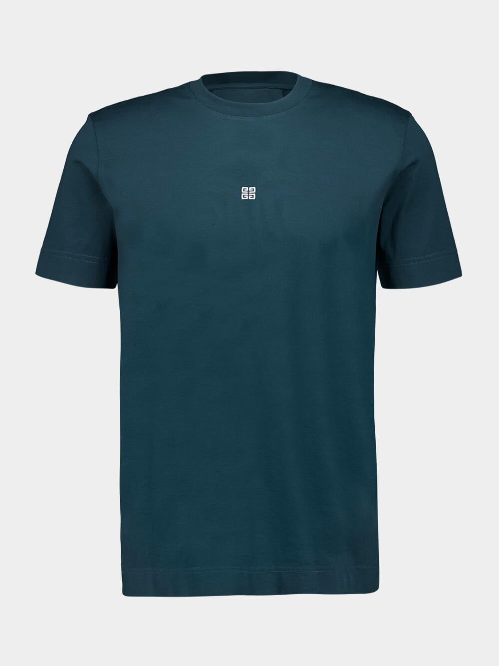 Fir Green Slim Fit Cotton T-Shirt with 4G Embroidery