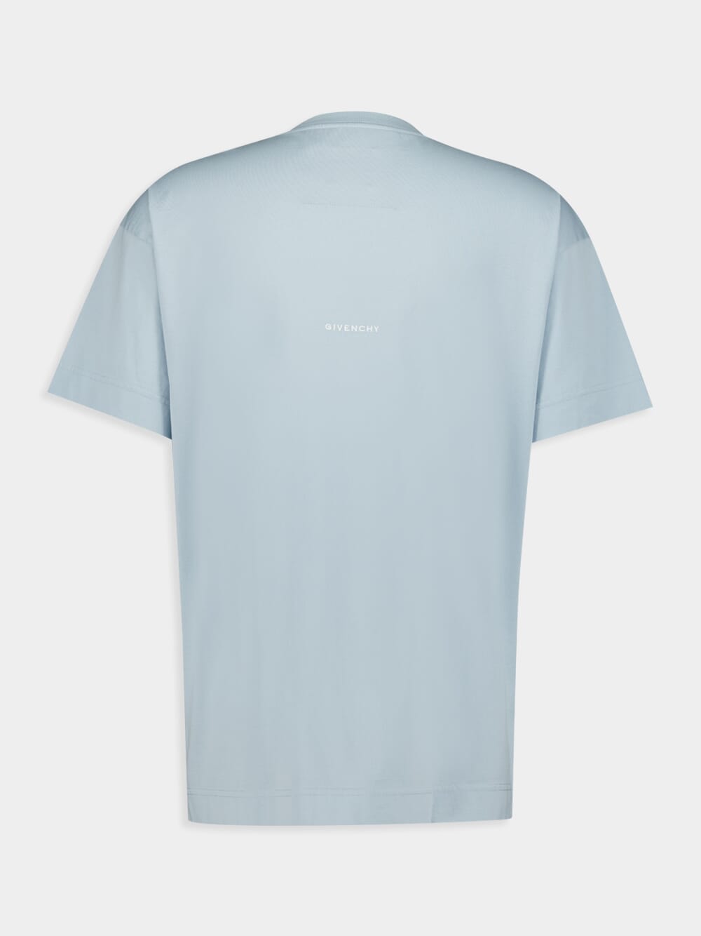 Light Blue Embroidered Cotton T-Shirt