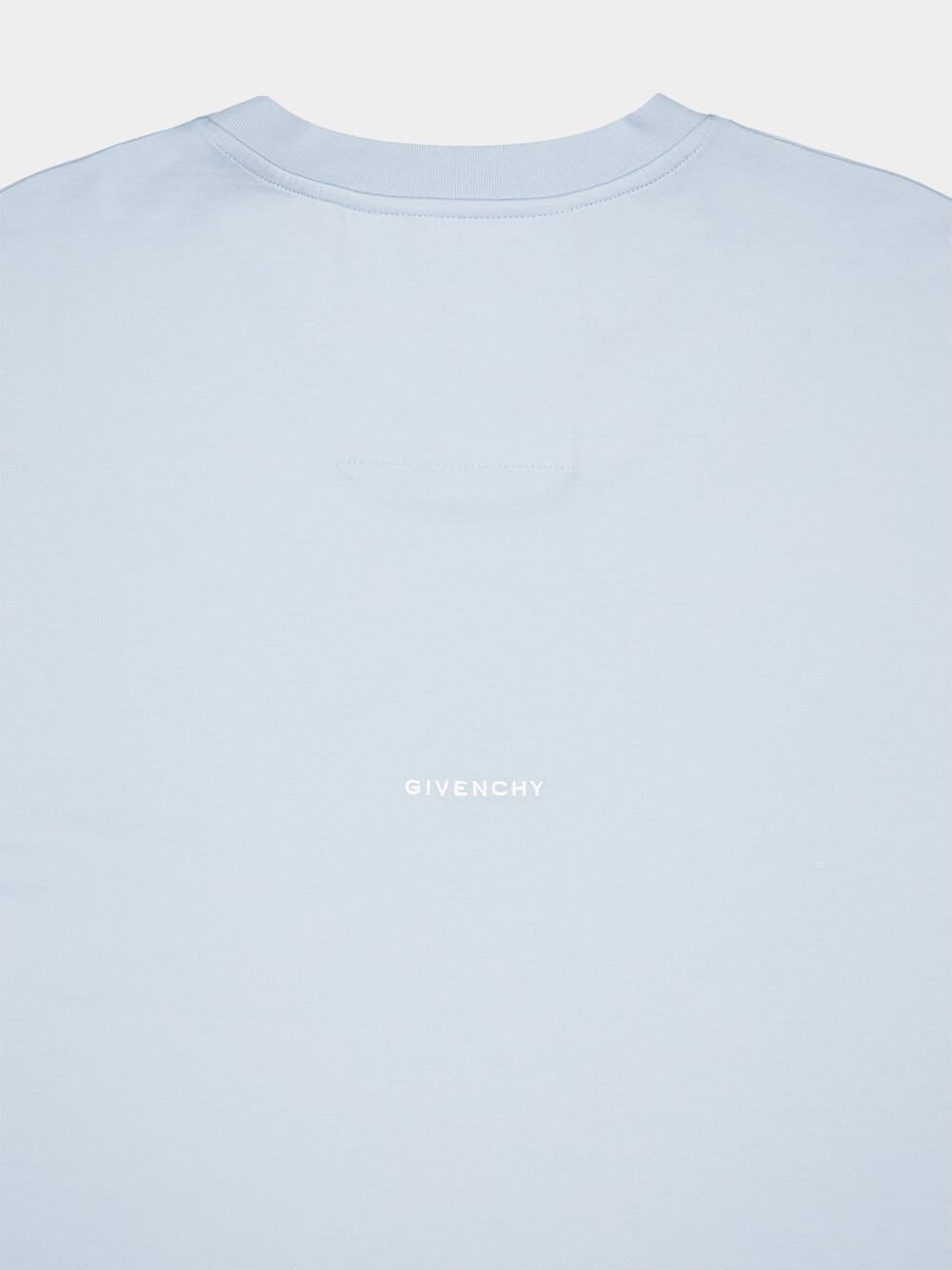 Light Blue Embroidered Cotton T-Shirt