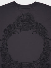 Givenchy Charcoal Cotton T-Shirt with Baroque Print