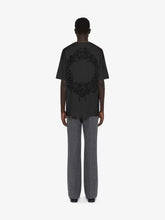 Givenchy Charcoal Cotton T-Shirt with Baroque Print