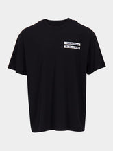 Givenchy Black Cotton T-Shirt with Grosgrain Detail