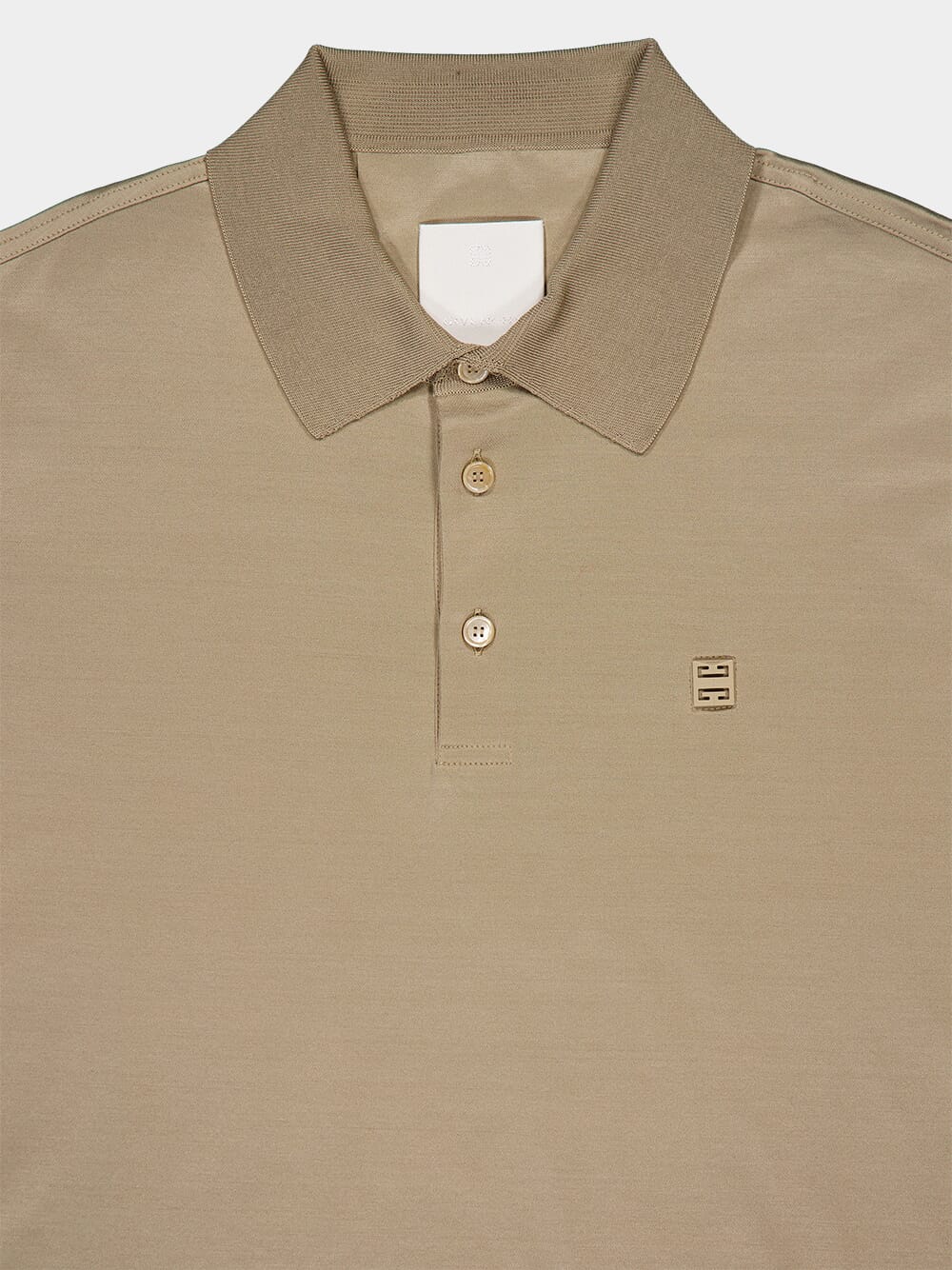 Beige Cotton Polo