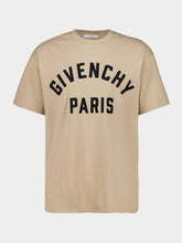 Givenchy Beige T-Shirt in Cotton with Logo Embroidery