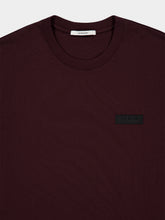 Givenchy Burgundy Cotton T-Shirt with Grosgrain Logo