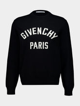 Givenchy Black Couture Seam Logo Knit Sweater